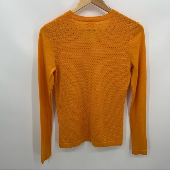 Nike Golf S Sunset Gold Wool Blend Eyelet V Neck Sweater - Picture 7 of 9
